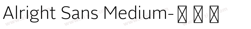 Alright Sans Medium字体转换
